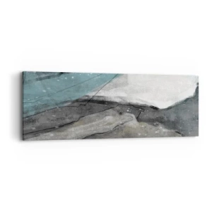 Canvastavla - Bild på duk - Abstraktion: stenar och is - 90x30 cm