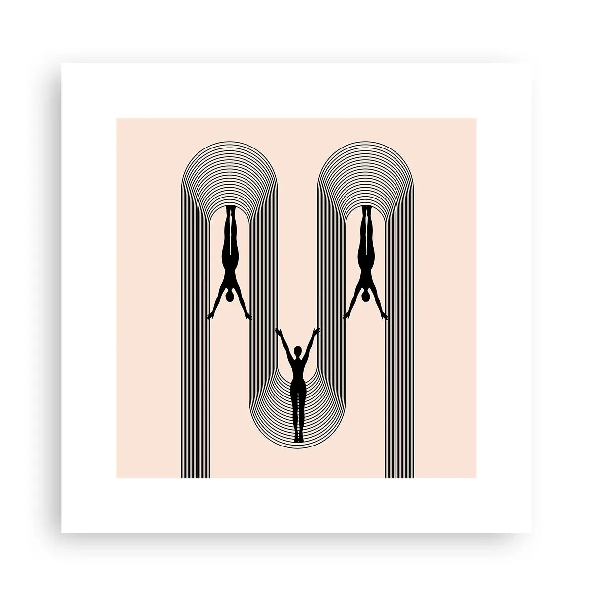 Affisch - Upp och ner - 30x30 cm