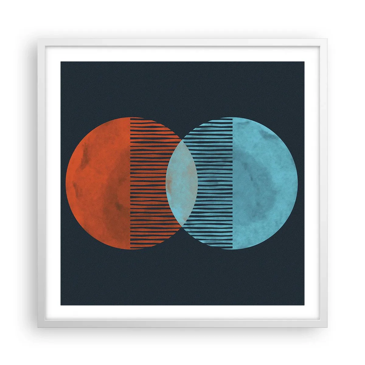 Affisch i vit ram - Astronomisk fantasi - 60x60 cm