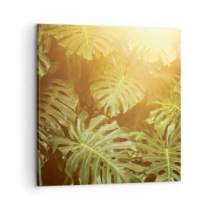 Canvastavla - Bild på duk - Beträda grönskan... - 60x60 cm