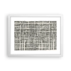 Affisch i vit ram - Vävd komposition - 40x30 cm