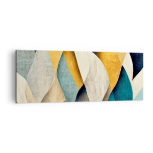 Canvastavla - Bild på duk - Rytm och vågrörelse - 140x50 cm