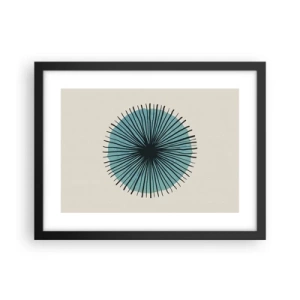 Affisch i svart ram - Radier mot blått - 40x30 cm