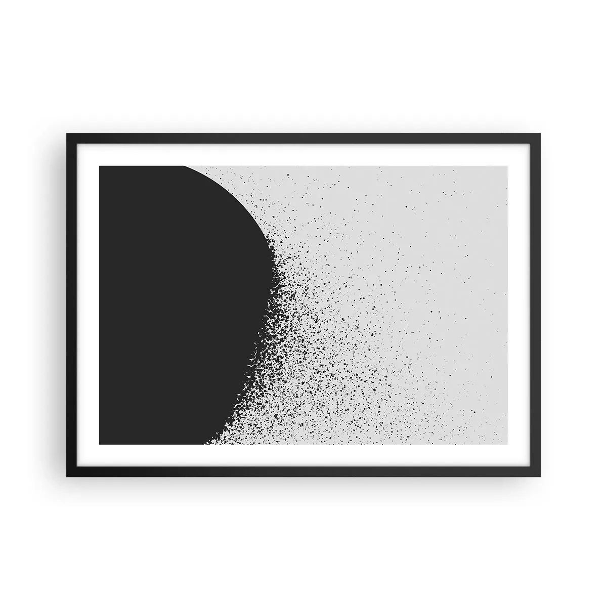 Affisch i svart ram - Partiklarnas rörelse - 70x50 cm