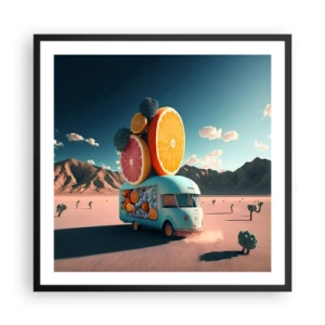 Affisch i svart ram - En smak av semester - 60x60 cm