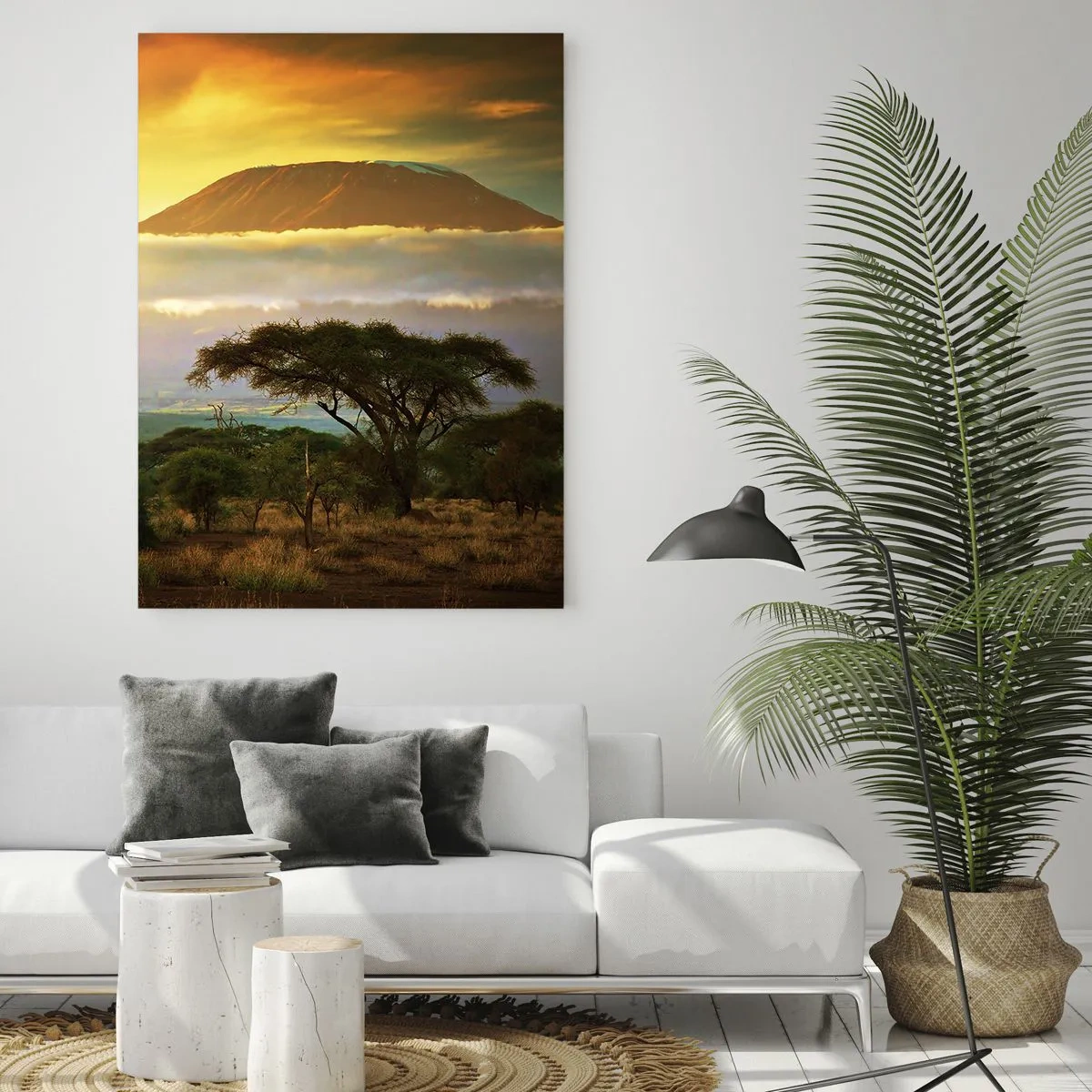 Glastavla - Bild på glas - Resenärens dröm - 50x70 cm