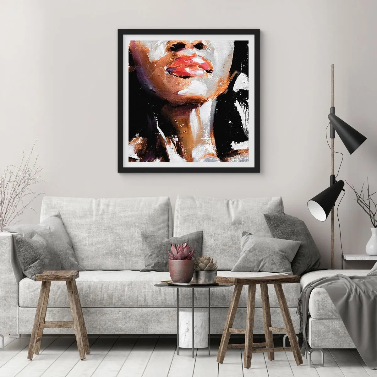 Affisch i svart ram - Stolthet utan fördomar - 60x60 cm