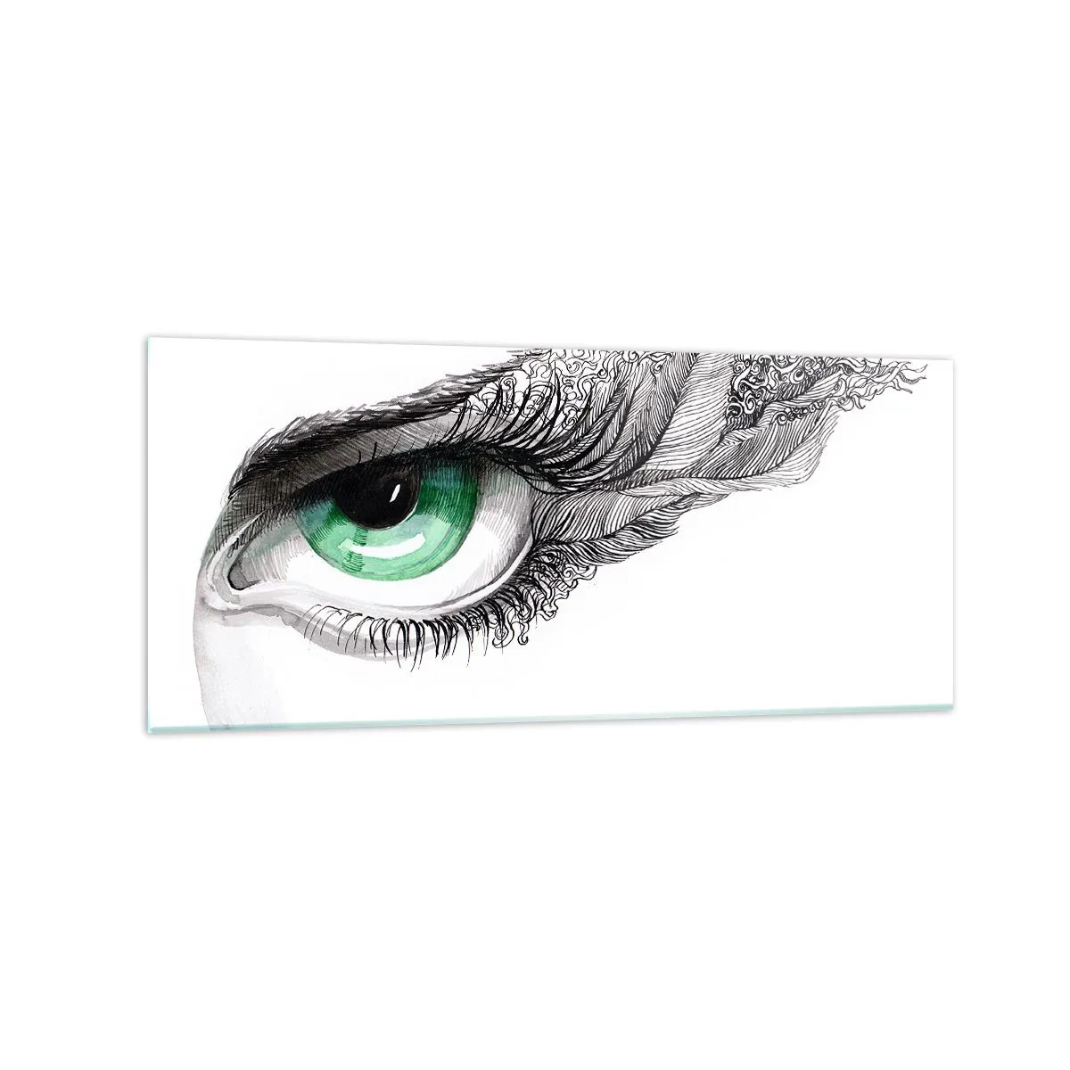 Glastavla - Bild på glas - Vacker och redo för attack - 120x50 cm