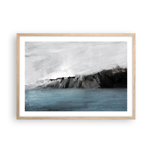 Affisch i ram av ljusek - Vatten - jord: en krock mellan elementen - 70x50 cm