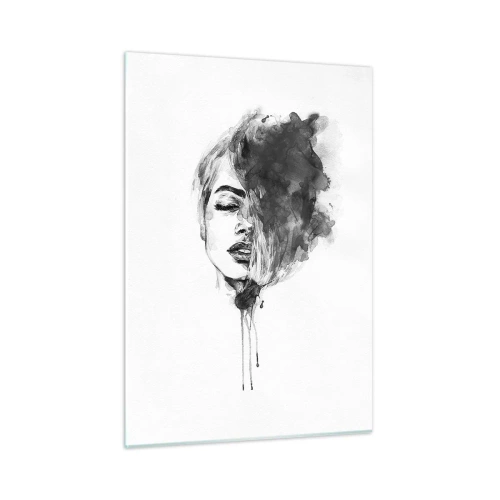 Glastavla - Bild på glas - Vad flickan drömmer om - 50x70 cm