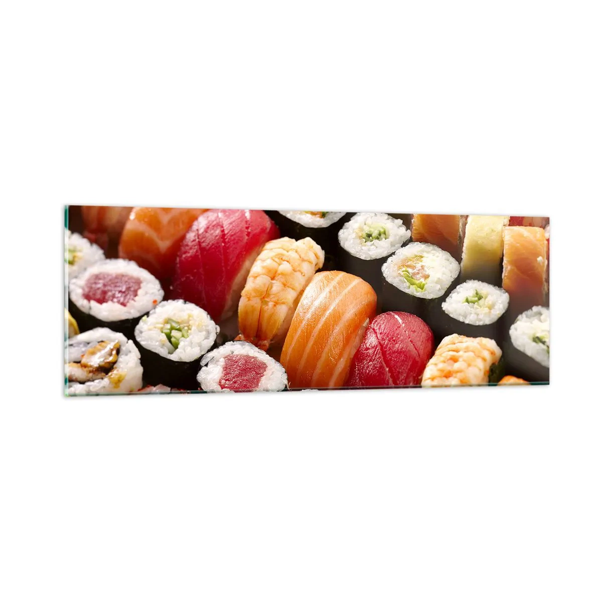 Glastavla - Bild på glas - Asiens färger och smaker - 90x30 cm