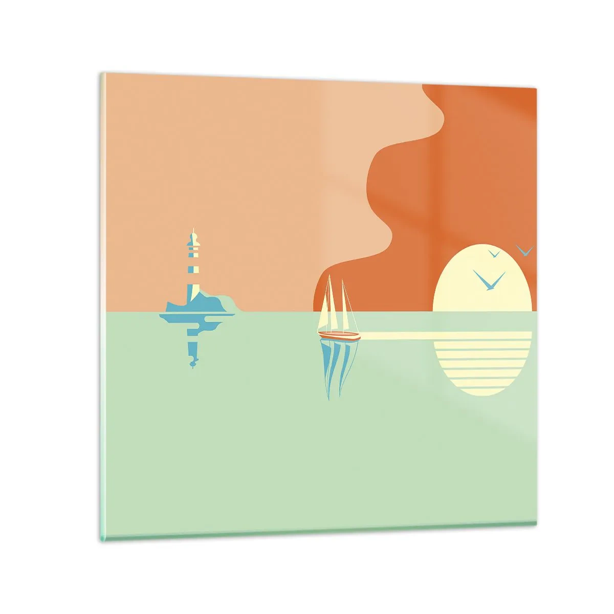 Glastavla - Bild på glas - Perfekt havslandskap - 60x60 cm