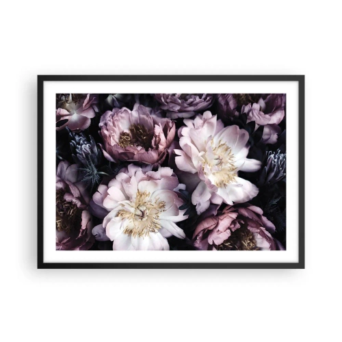 Affisch i svart ram - En bukett i gammal stil - 70x50 cm