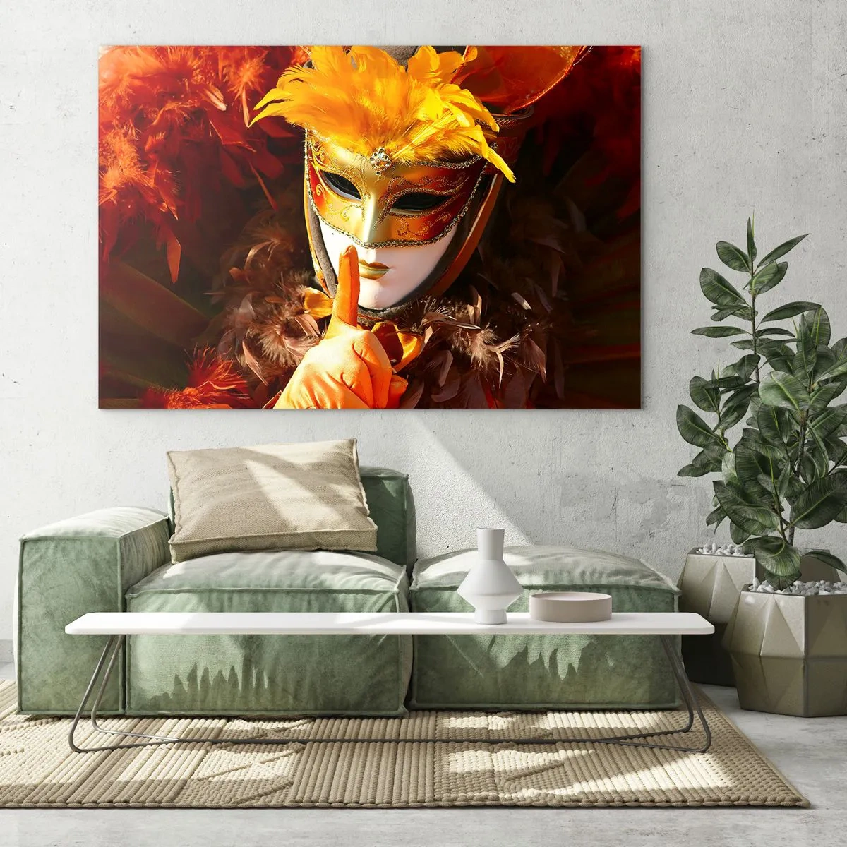 Glastavla - Bild på glas - Hemligheten är en del av spelet - 120x80 cm