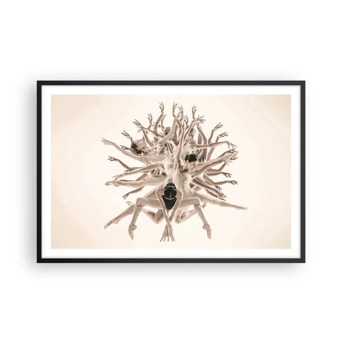 Affisch i svart ram - Blommar i dansen - 91x61 cm