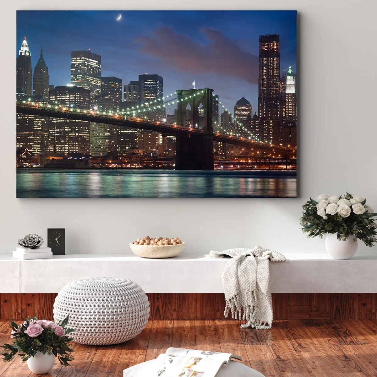 Canvastavla - Bild på duk - Glödande natt - 120x80 cm