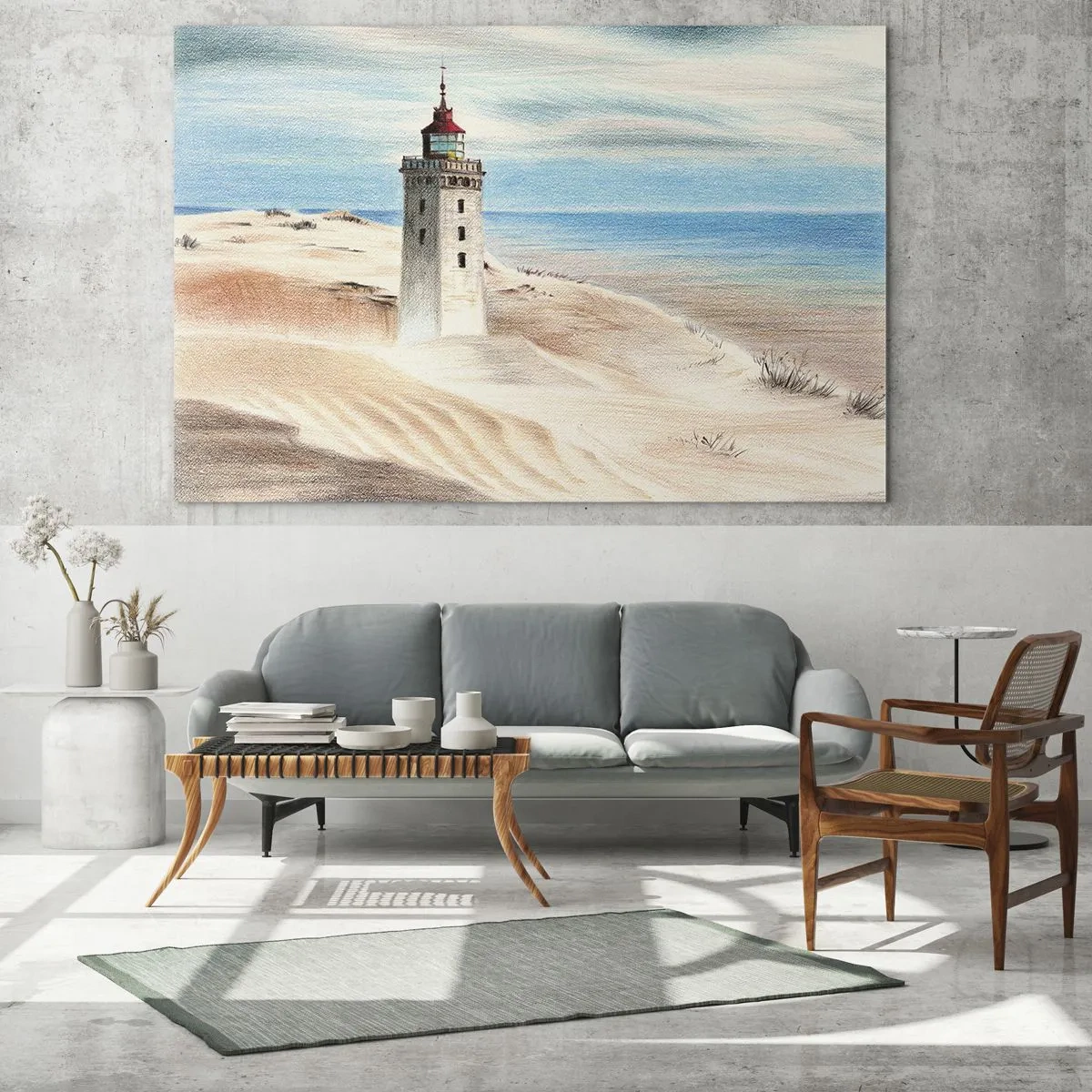 Glastavla - Bild på glas - Tittar alltid i havet - 100x70 cm