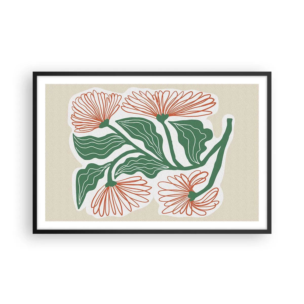 Affisch i svart ram - Folkligt och modernt - 91x61 cm