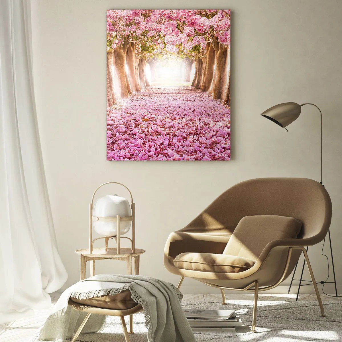 Glastavla - Bild på glas - Vägen till paradiset - 50x70 cm