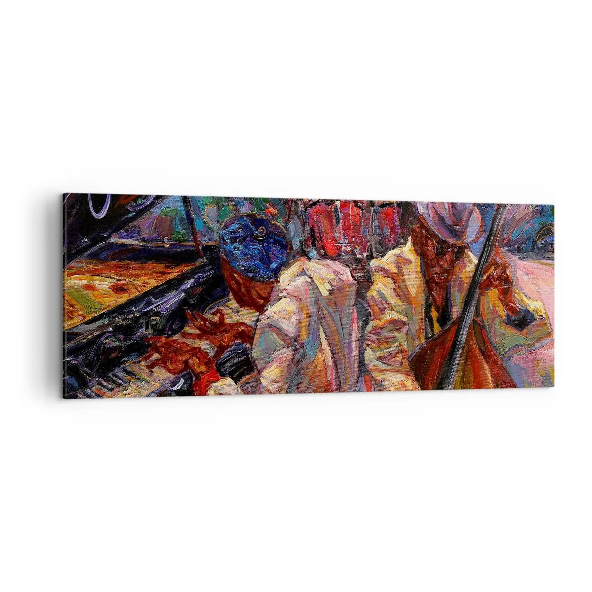 Canvastavla - Bild på duk - I en rytm - 140x50 cm