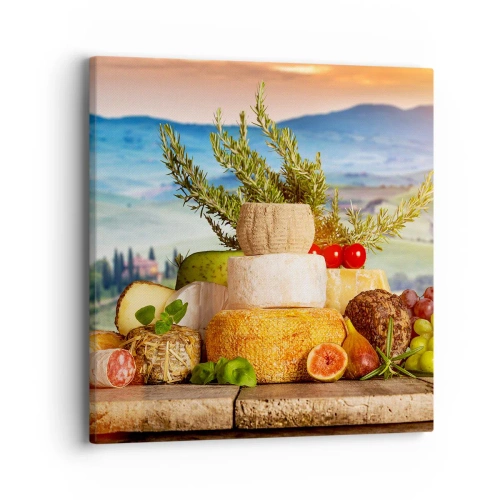 Canvastavla - Bild på duk - Italiensk livsglädje - 40x40 cm