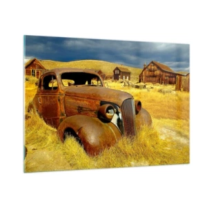 Glastavla - Bild på glas - Välförtjänt vila - 100x70 cm