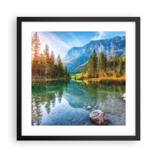 Affisch i svart ram - Höstens mildhet - 40x40 cm