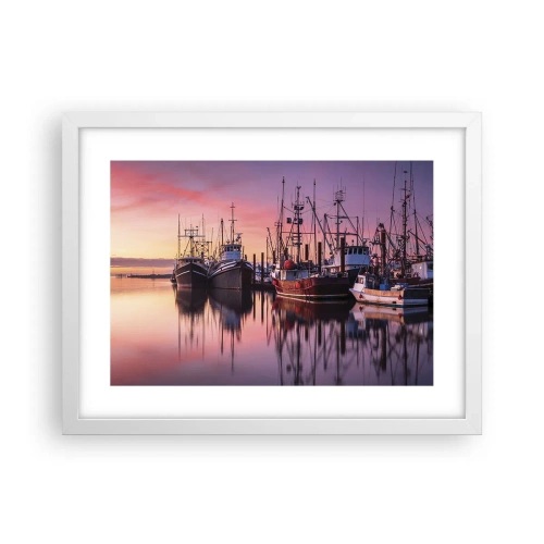 Affisch i vit ram - Inför nästa dag - 40x30 cm