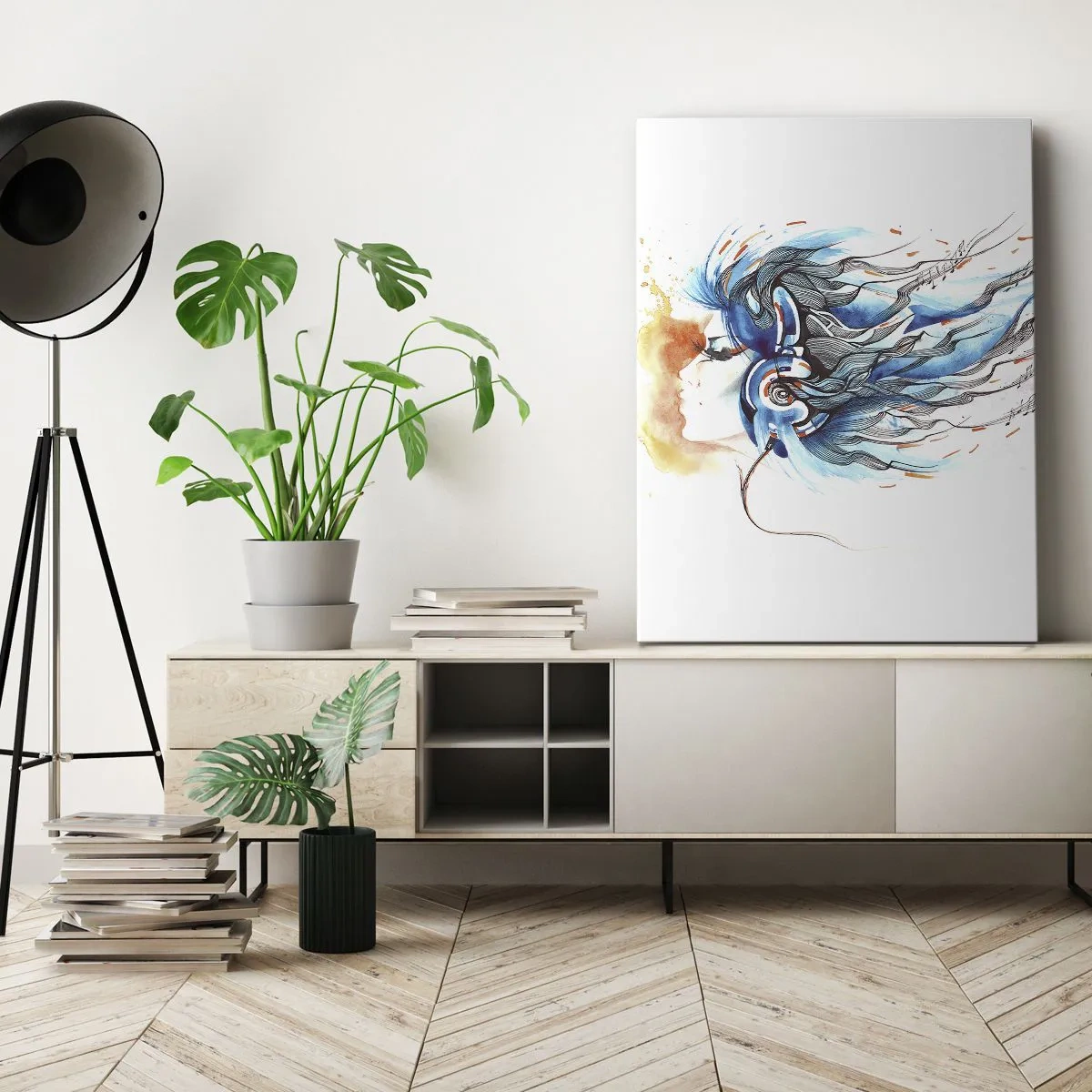 Canvastavla - Bild på duk - Låt musiken spela - 50x70 cm