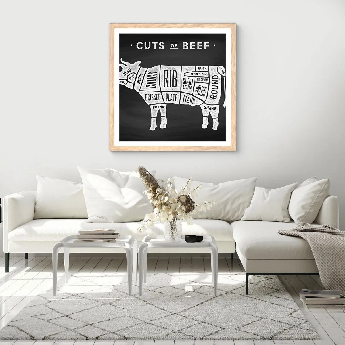 Affisch i ram av ljusek - Styckarens ABC - 30x30 cm