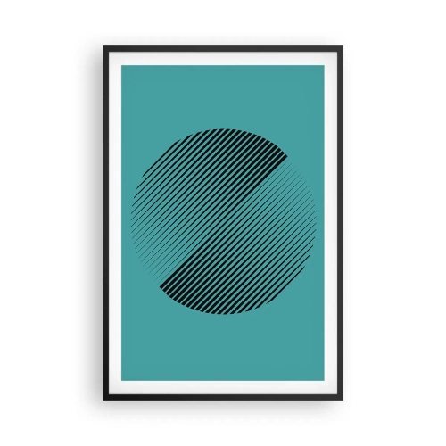 Affisch i svart ram - Cirkeln - en geometrisk variation - 61x91 cm