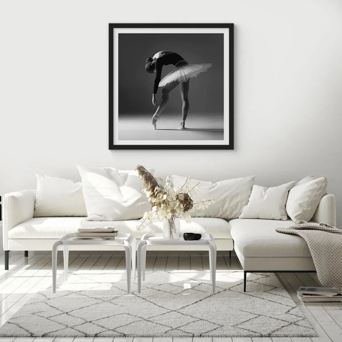 Affisch i svart ram - Bella ballerina - 30x30 cm