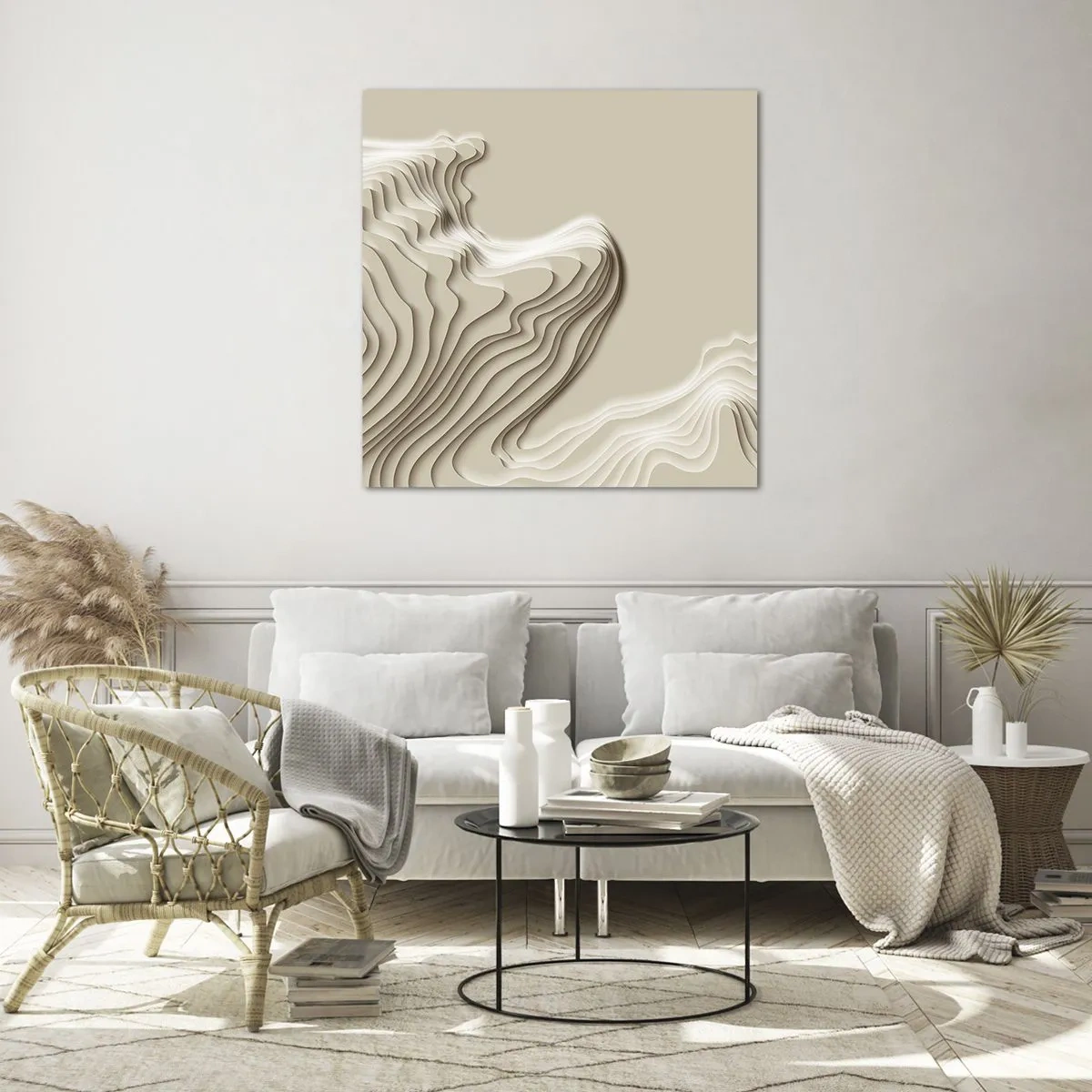 Glastavla - Bild på glas - Konstens topografi - 50x50 cm