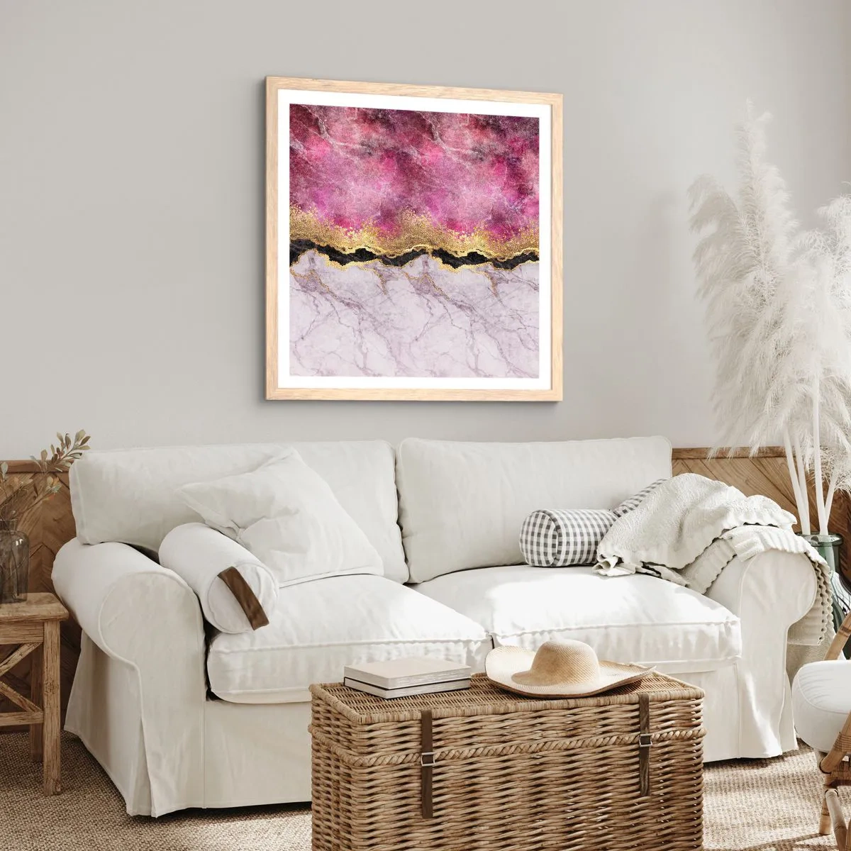 Affisch i ram av ljusek - På gränsen - 40x40 cm