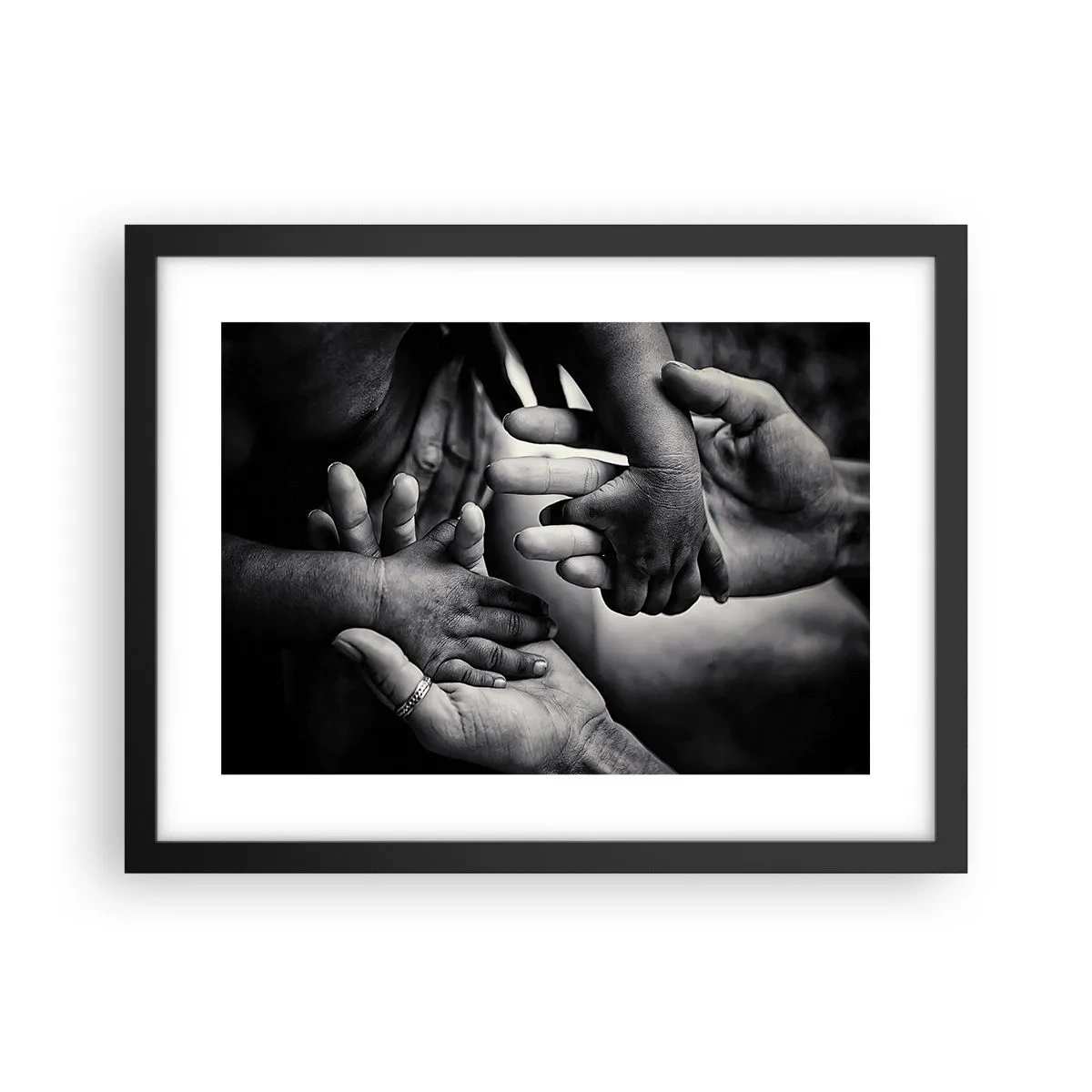 Affisch i svart ram - Att vara människa - 40x30 cm