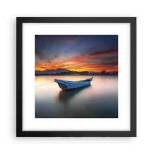 Affisch i svart ram - Det kommer en god natt - 30x30 cm