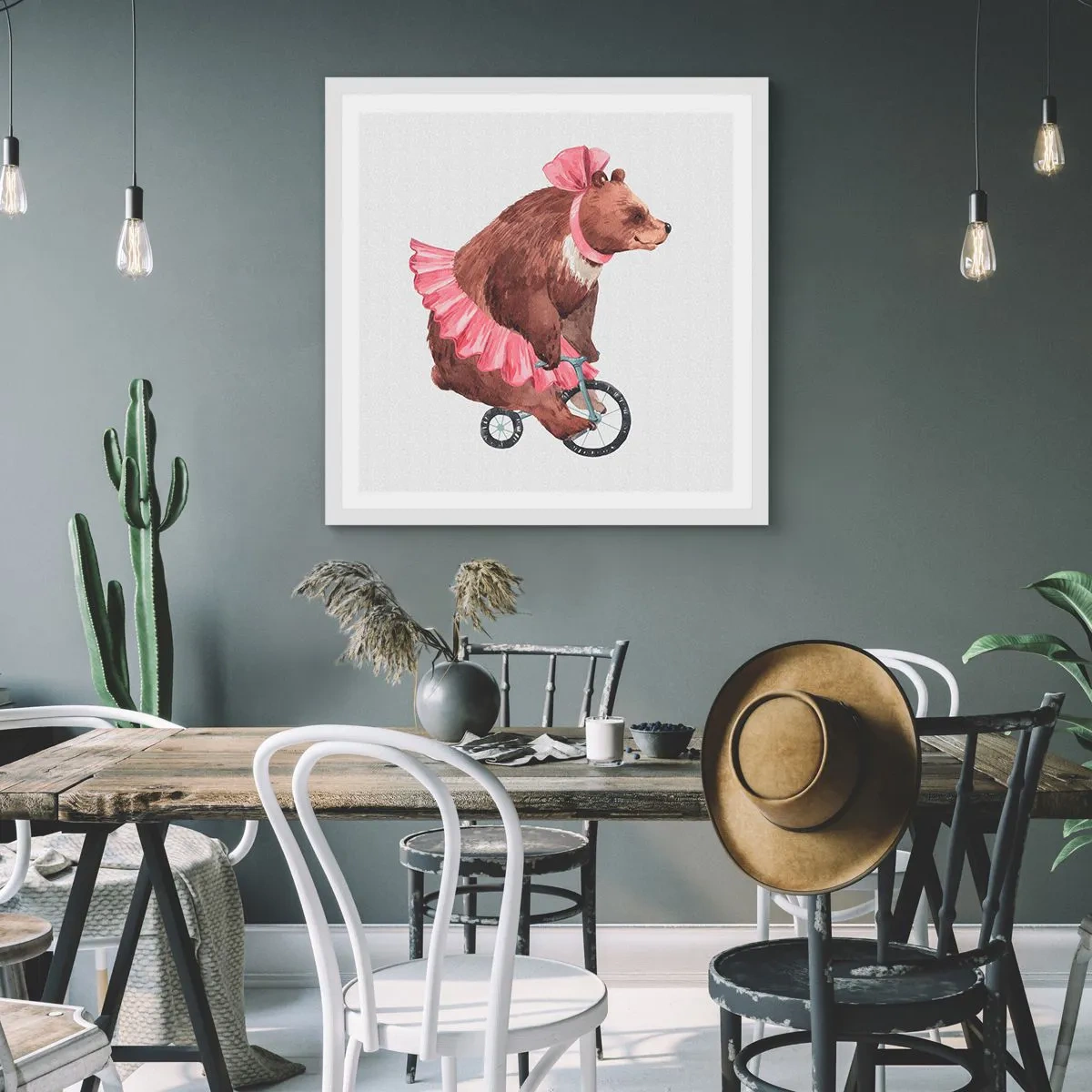 Affisch i vit ram - Vilken cirkus! - 50x50 cm