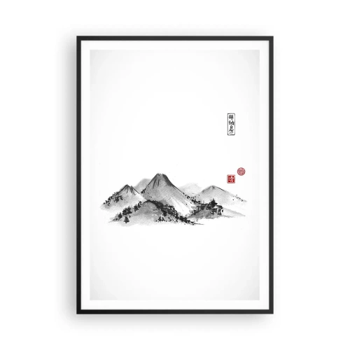 Affisch i svart ram - Bortom fjällen - 70x100 cm