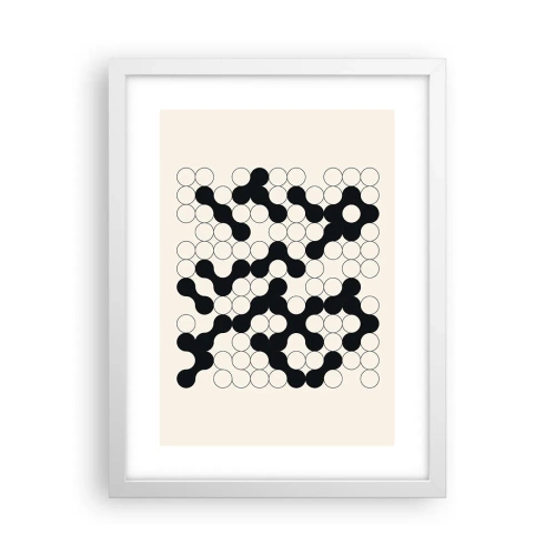Affisch i vit ram - Kinesiskt spel - variation - 30x40 cm
