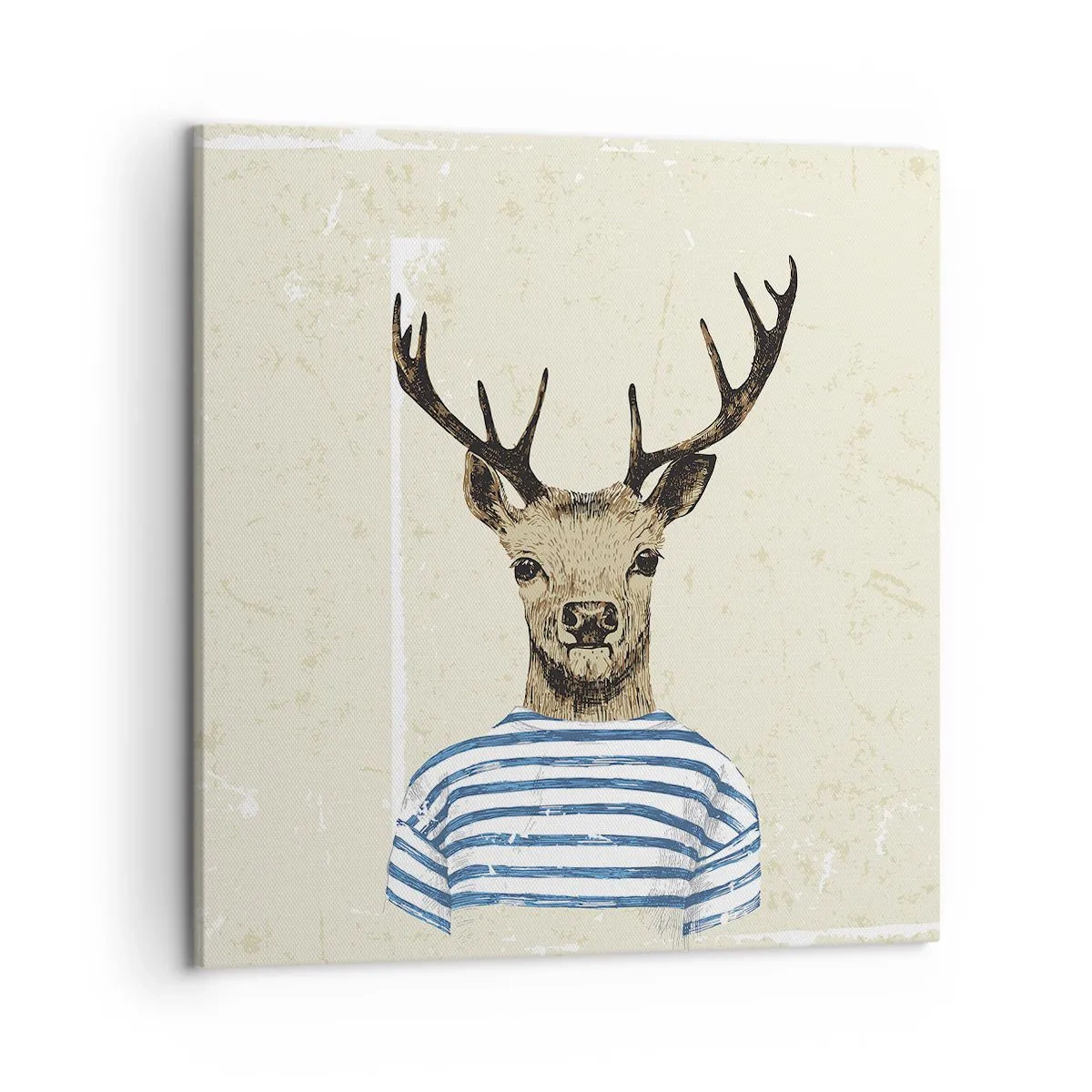 Canvastavla - Bild på duk - Ty jag gillar randiga tröjor! - 50x50 cm