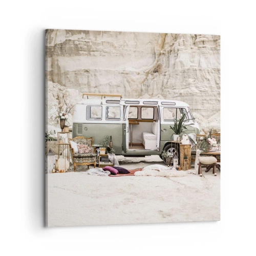 Canvastavla - Bild på duk - Dags att börja resan - 50x50 cm