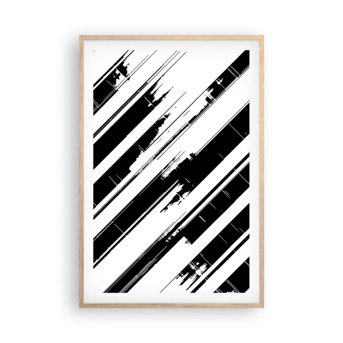 Affisch i ram av ljusek - Intensiv och dynamisk komposition - 61x91 cm