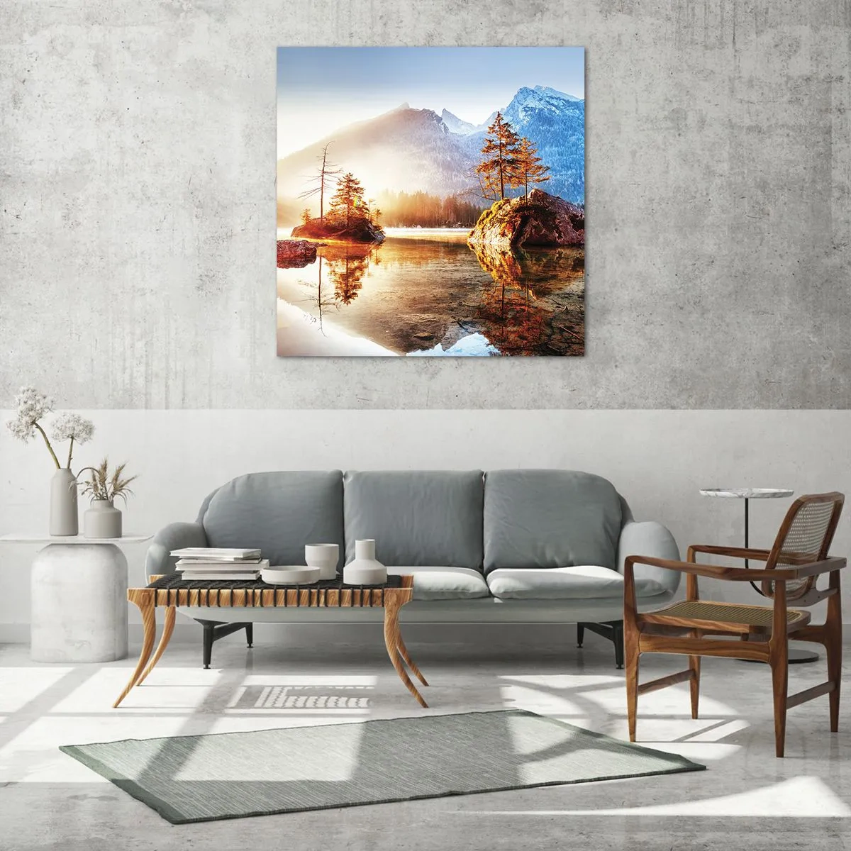 Glastavla - Bild på glas - Naturen i ett nytt ljus - 70x70 cm