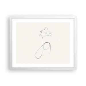 Affisch i vit ram - Förvirrad i drömmarna - 50x40 cm