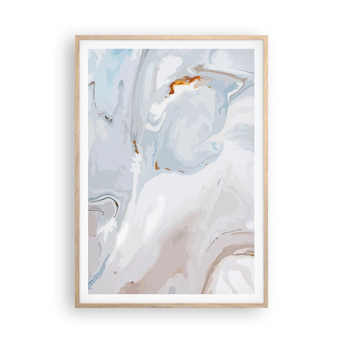 Affisch i ram av ljusek - Utbuktande vithet - 70x100 cm