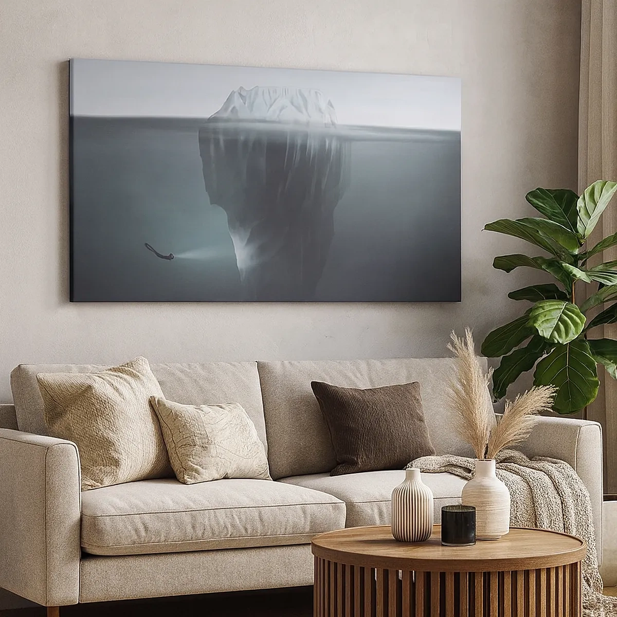 Canvastavla - Bild på duk - Undervattensmysterium - 30x30 cm