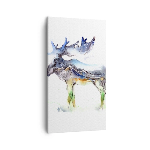 Canvastavla - Bild på duk - Vintersagans figur - 45x80 cm