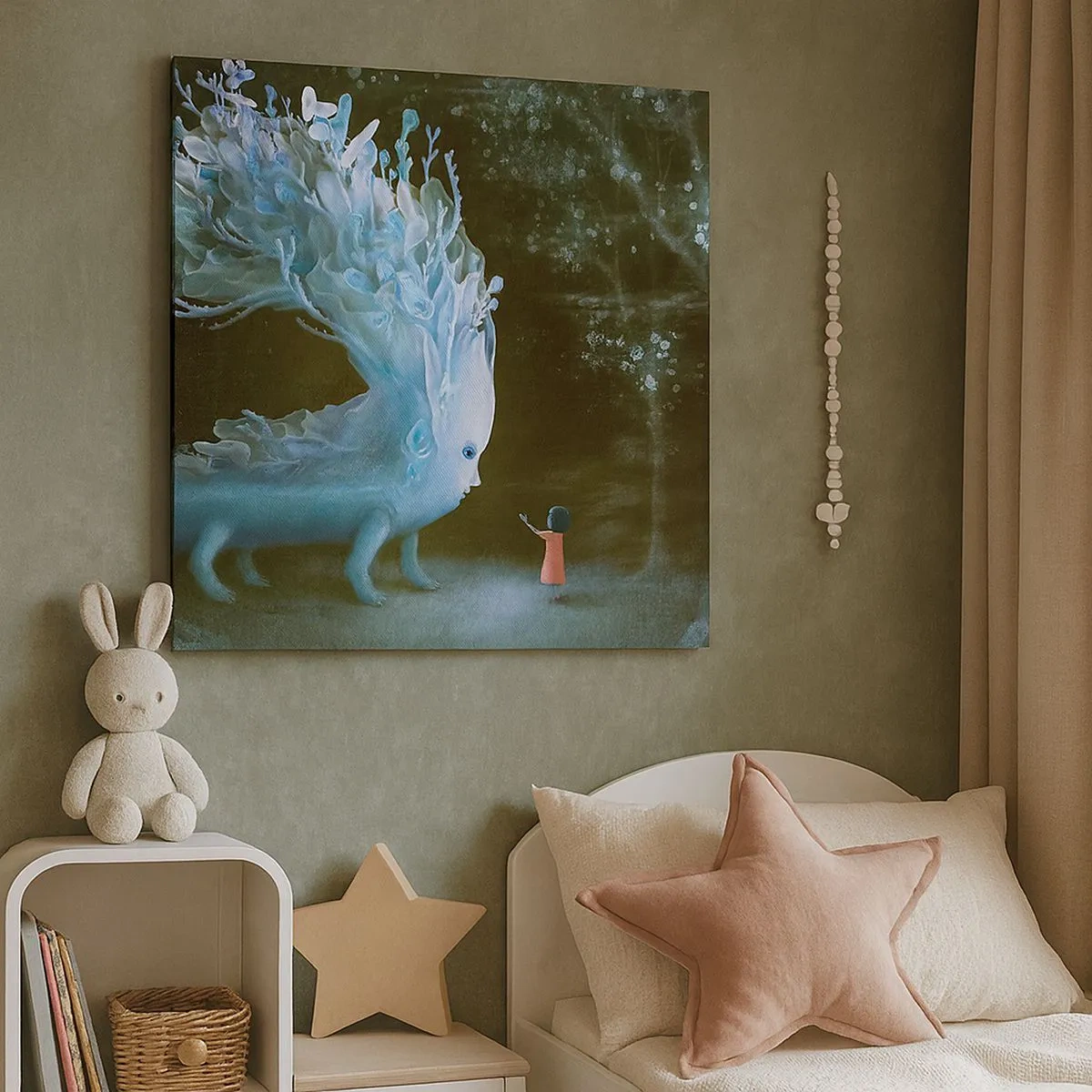 Canvastavla - Bild på duk - Fantastiskt möte - 30x30 cm