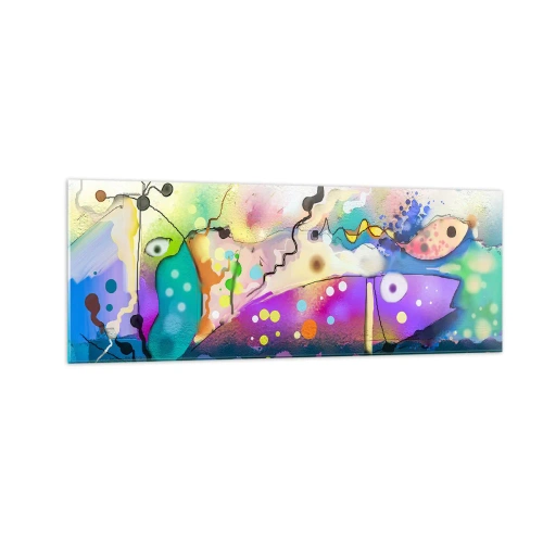 Glastavla - Bild på glas - Det saknas ord! - 140x50 cm