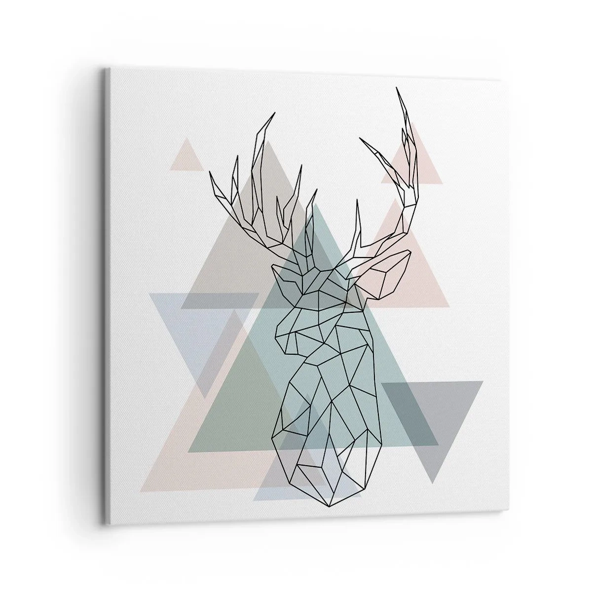 Canvastavla - Bild på duk - I en geometrisk skog - 50x50 cm